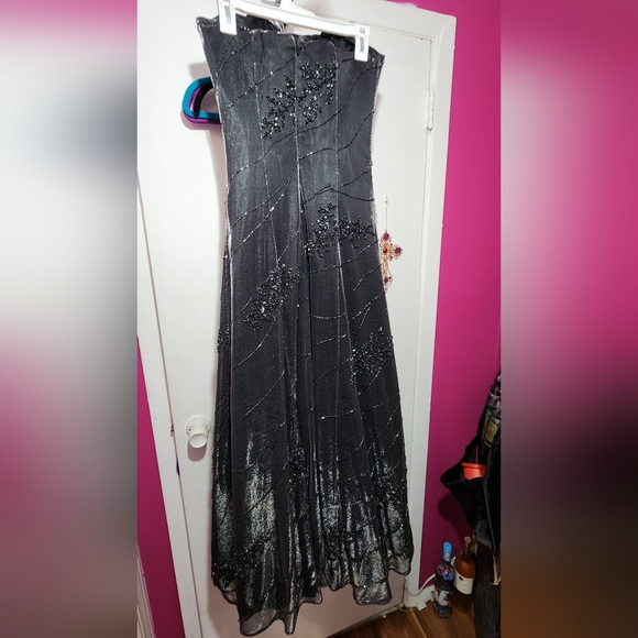 Jovani Strapless A Line Gown - Picture 3 of 11